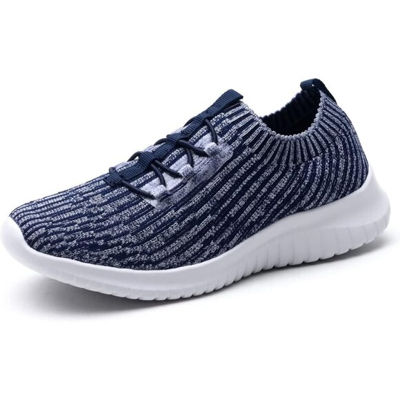 Tiosebon Womens Navy Slip On Walking Lightweight Running Memory Foam Sneakers - Picture 1 of 7